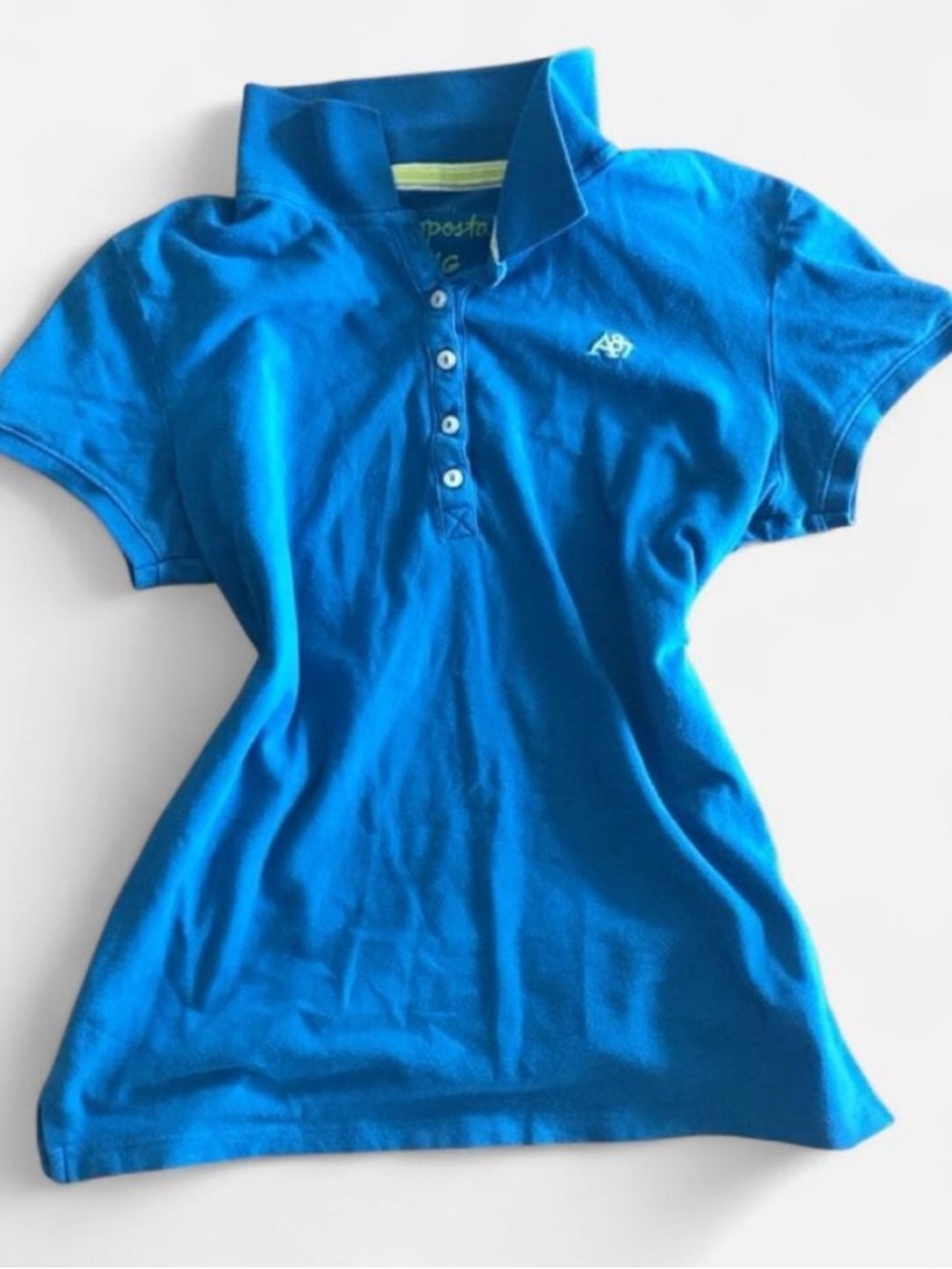 Aeropostale Short Sleeve Polo Shirt in Blue Y2K